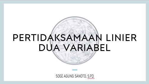 Pertidaksamaan Linier 2 Variabel